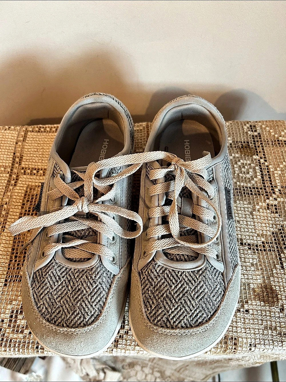 HOBIBEAR Women's Sneakers US 7.5 Gray & White size 38